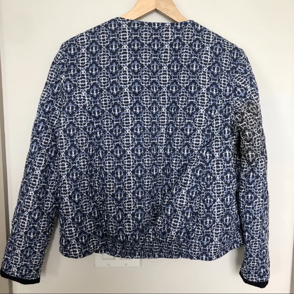 Mango MNG Suit Quilted Embellished Blue Jacket - Picture 7 of 7